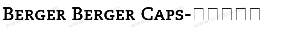 Berger Berger Caps字体转换
